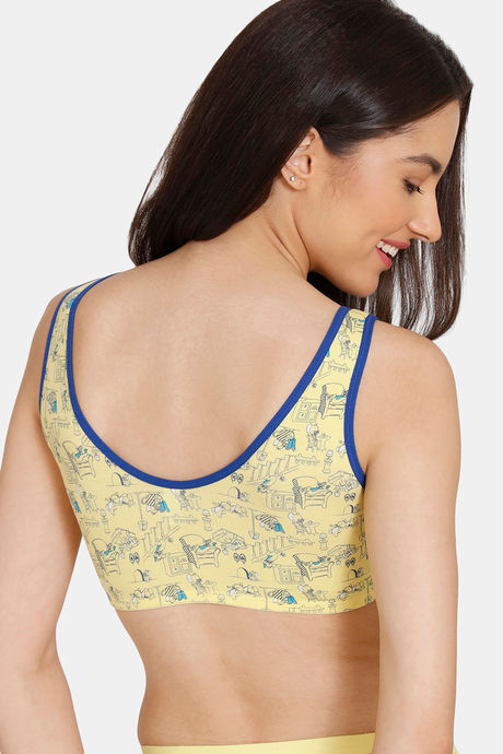 Zivame Girls Tom & Jerry Double Layered Non Wired Full Coverage Bra - Pale Marigold — image 2